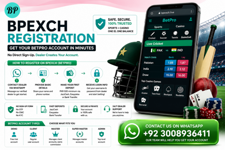 Bpexch Registration process showing account creation steps for users in Pakistan.